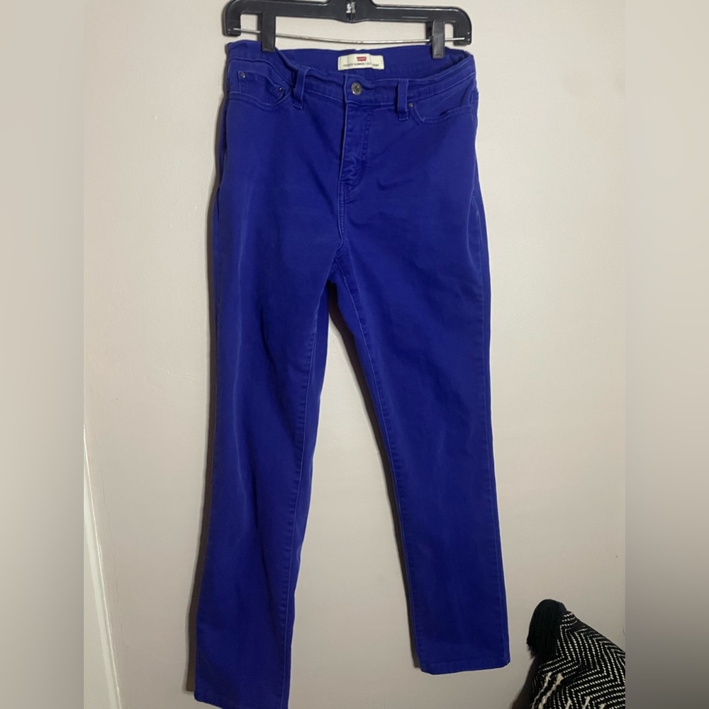 Levi’s 512 Perfectly Slimming Skinny Royal Blue Jeans Women’s 6 High Rise Stretc
